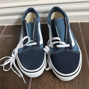VANS Old Skool Navy True White Canvas Sneaker Unisex size 2 UY